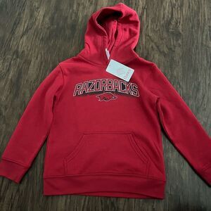 NWT child’s Hanes Arkansas Razorbacks hoodie - size S